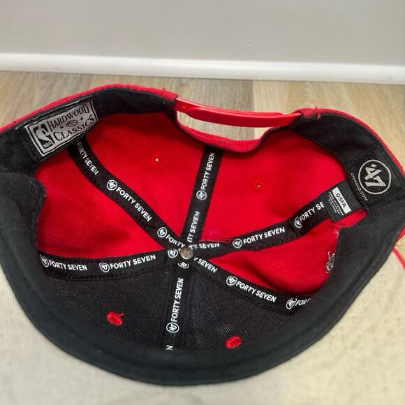 Windy City Bulls 47 Brand Snapback Hat-Adjustable Red Eastern Conference Patch - Picture 4 of 8